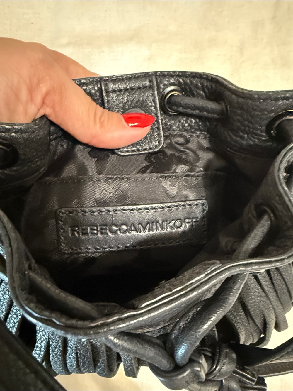 Black Fringe Crossbody Bag - Women's Shoulder Bag - Picture 3 of 7